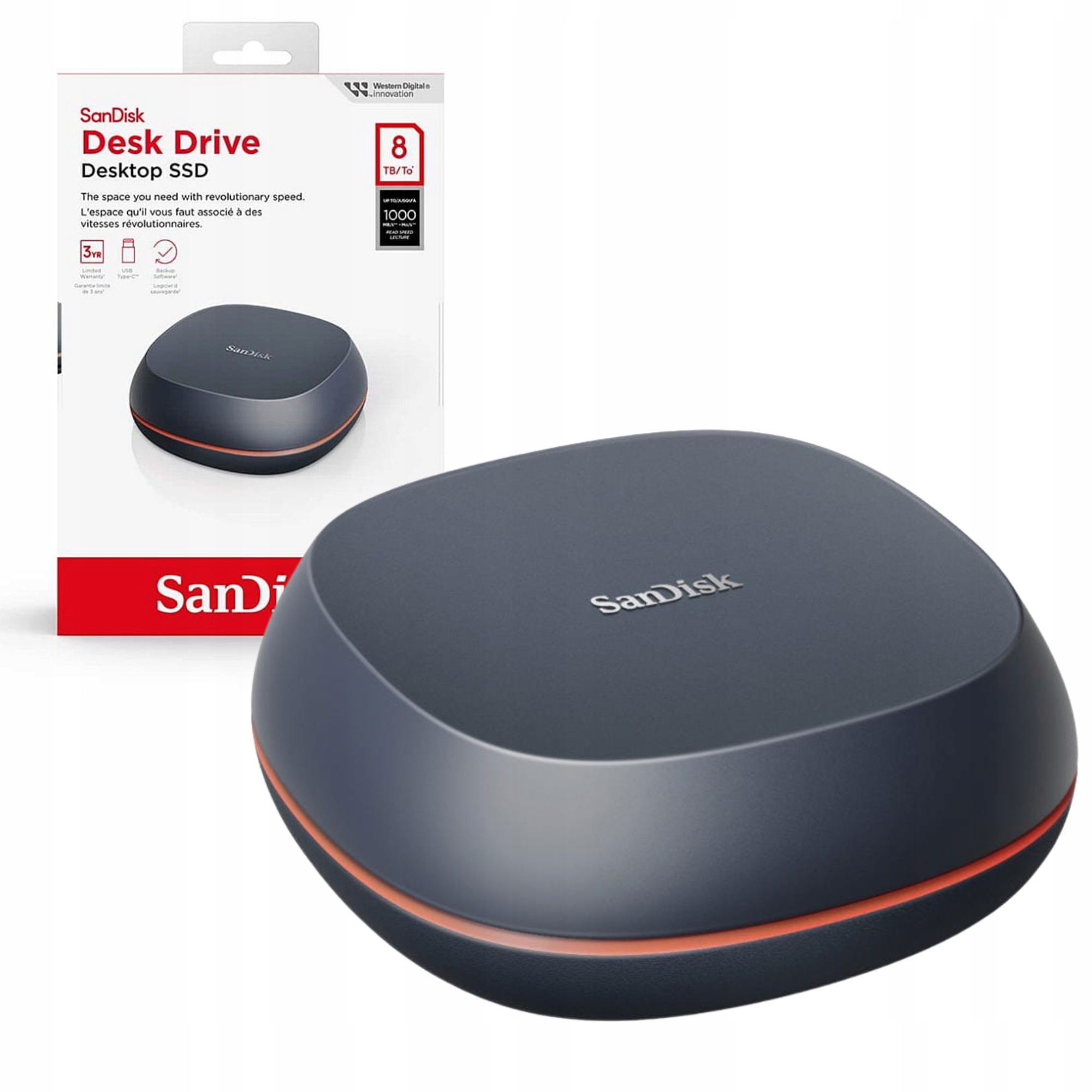 SanDisk Desk Drive 8TB 外付けSSD SANDISK Desk Drive SSD 8TB USB Type-C (1000 MB/s) Sklep