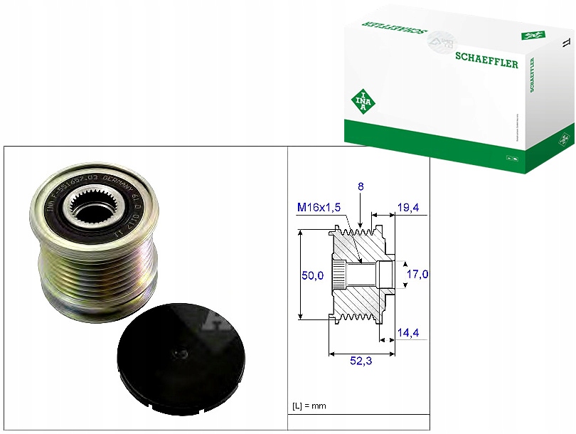 INA535 0111 10 Pásové Kolo Alternátoru Db Asistent řidiče #33