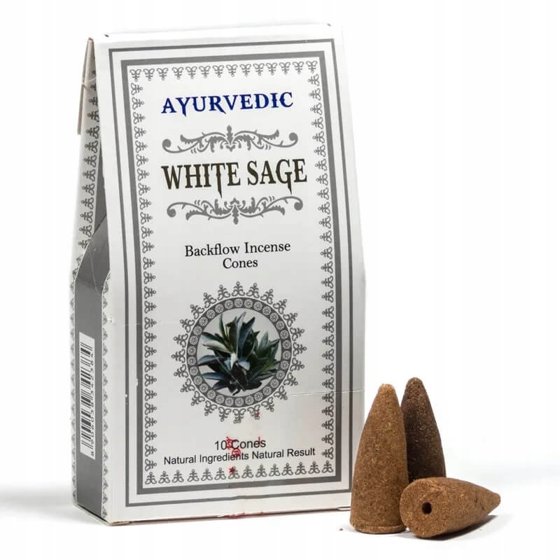 

Kadzidło stożkowe Ayurvedic White Sage Biała