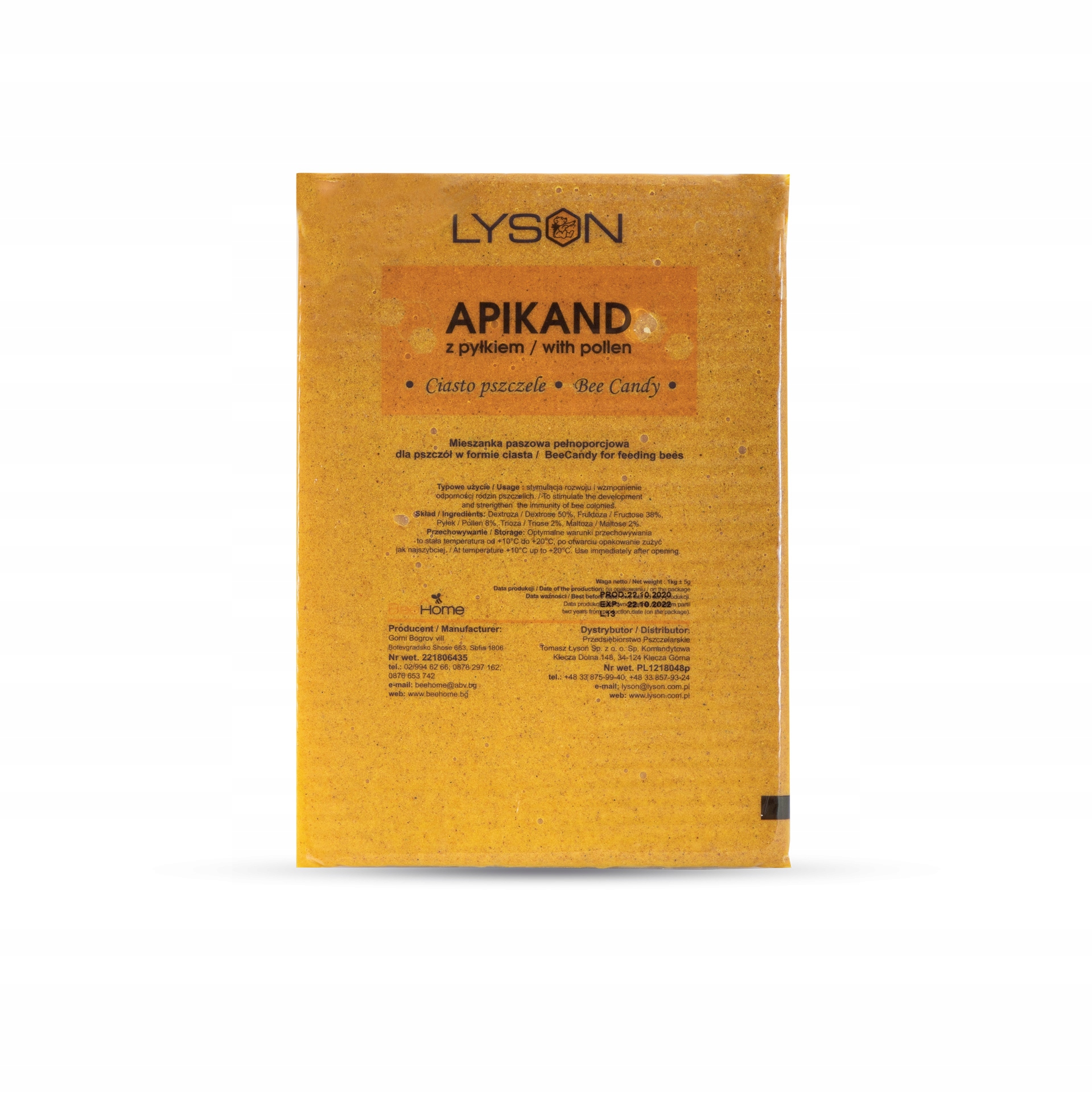 

Apikand z pyłkiem ciasto 1 kg wzór 3244