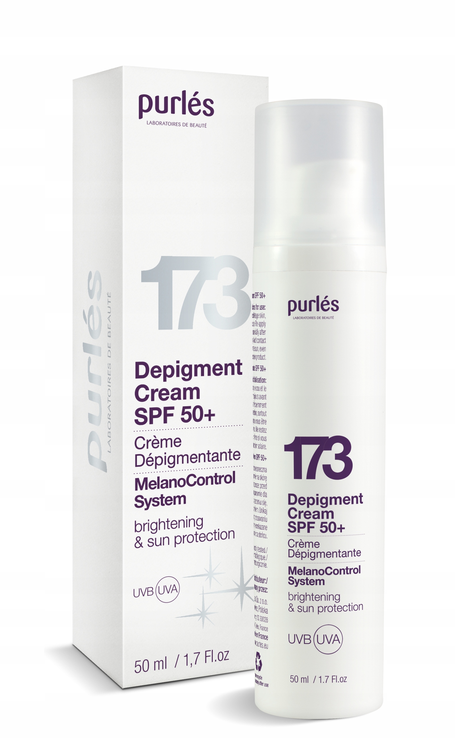 Purles 173 Depigment Cream Spf 50+ krem depigmentujący z filtrem Spf 50+