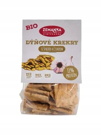 Levně 5 x Krekry S Dýňovými Semínky a česnekem Bio 100 g Zemanka