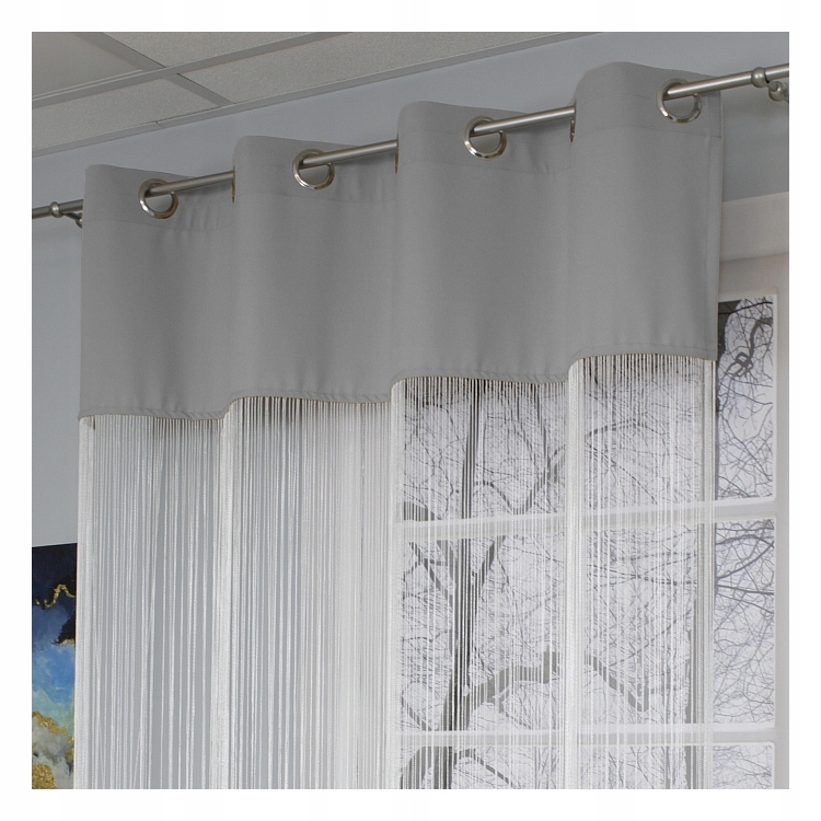 

Firany Makarony przelotki 150x250 wys jasny szary