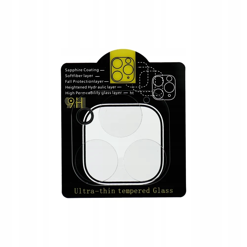 Szkło hartowane 5D Full Glue do aparatu do iPhone 14 Pro Transparent