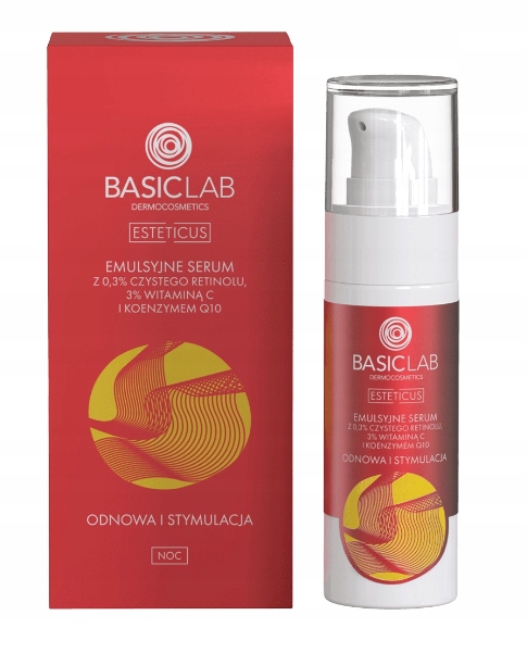 BasicLab emulsyjne serum z 0.3 % czystego retinolu 30 ml Przeciwstarzeniowe