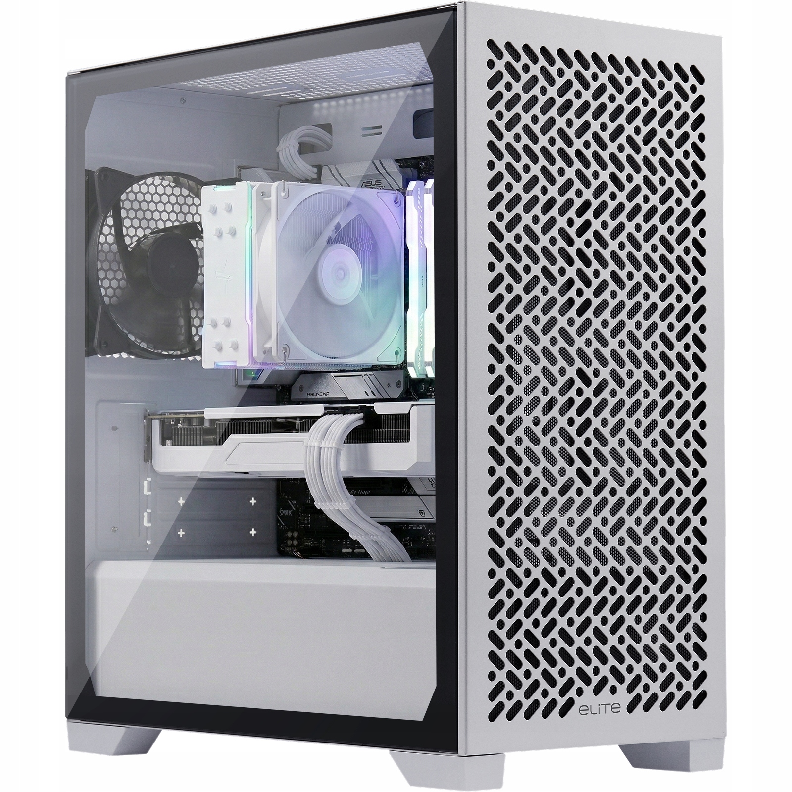 Obudowa do komputera Pc biała gamingowa wentylator filtry Okno Usb-c mATX