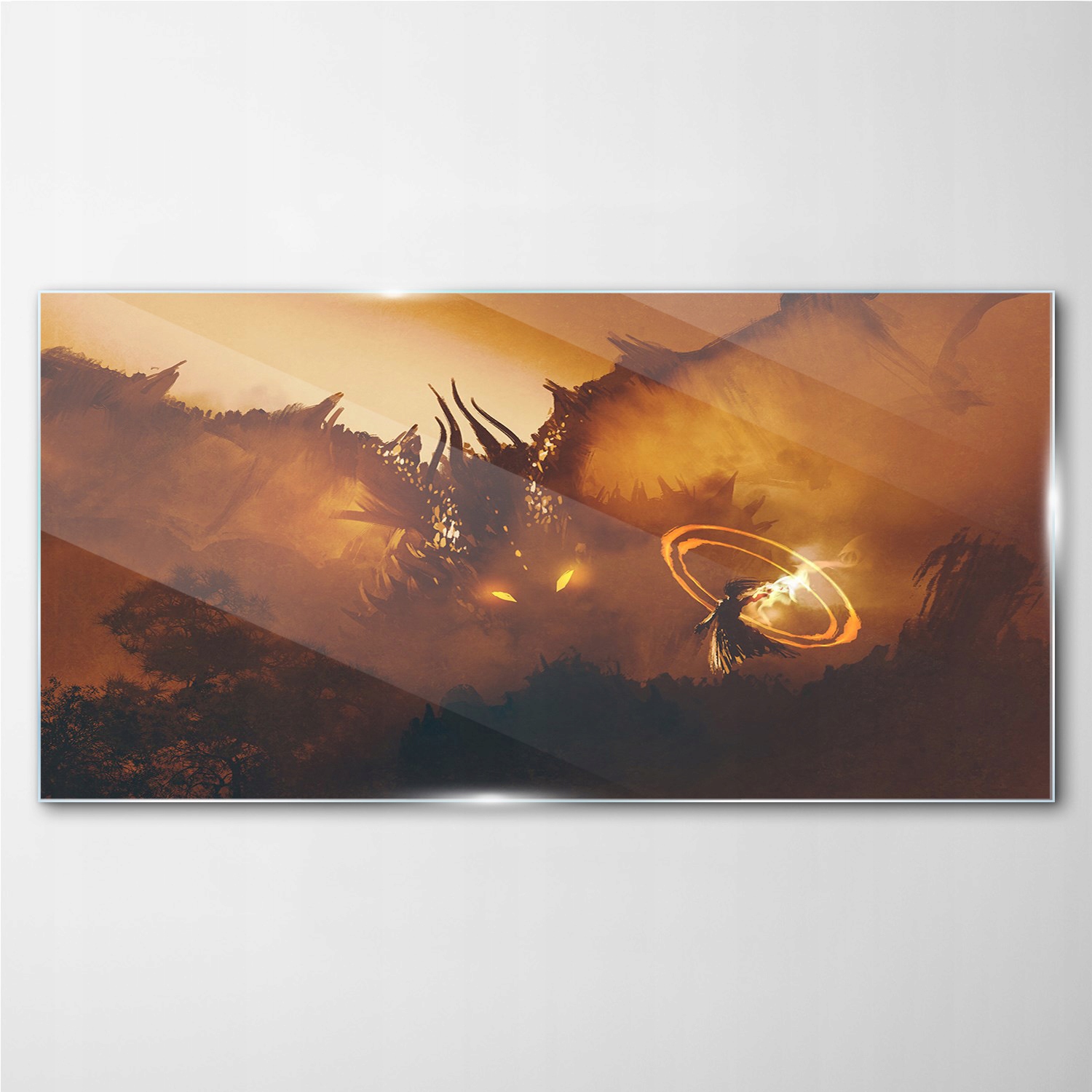 

Foto-obraz na szkle Malarstwo fantasy smok 100x50