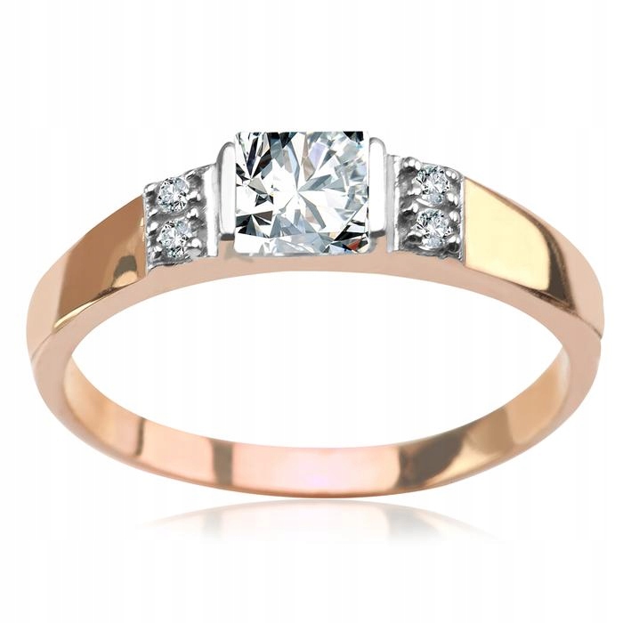 Złoty Pierścionek z Cyrkoniami r20 PX08112 Verona Jewellery