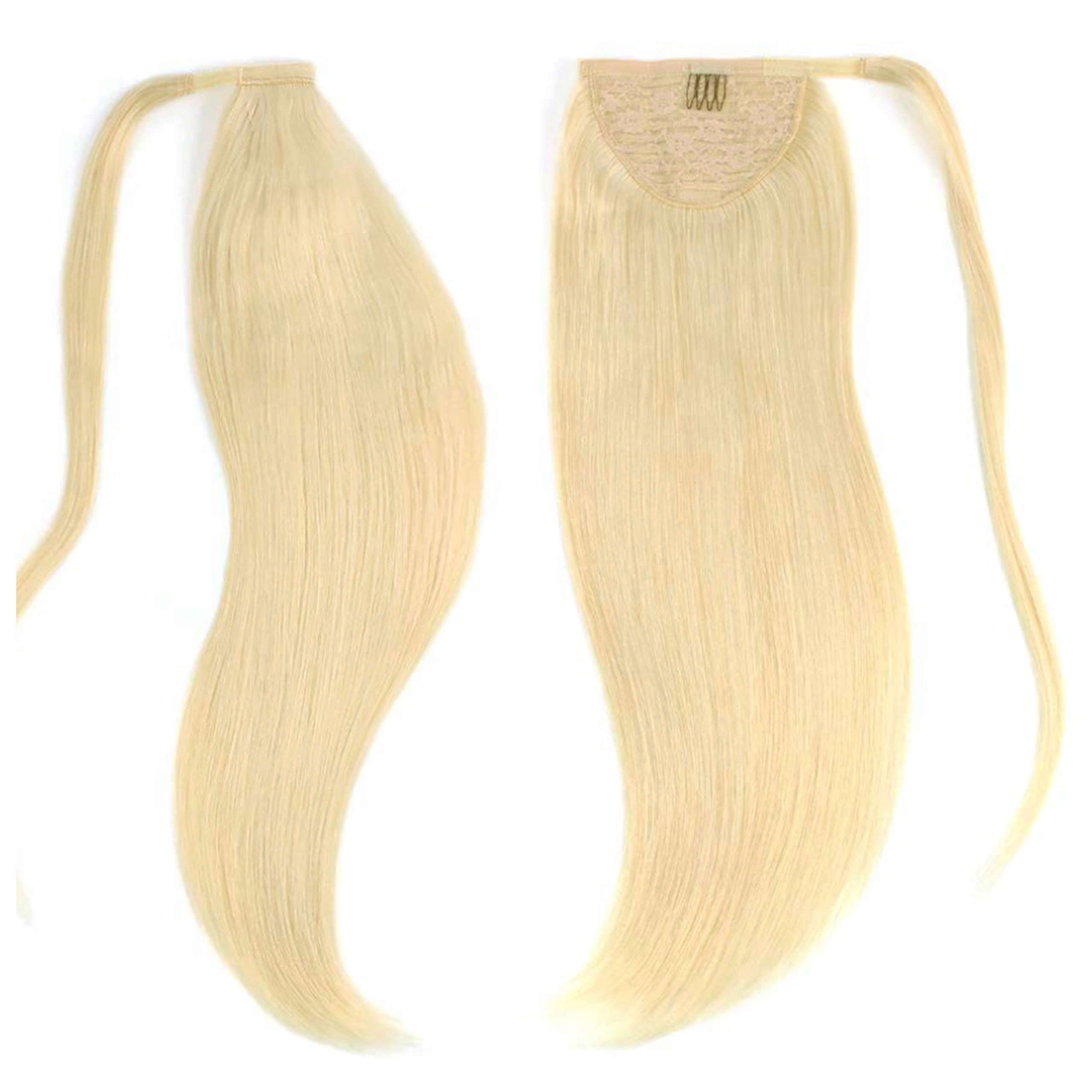 Doczepiany Kucyk 40 cm Kitka dopinka Treska doczepiane Naturalne włosy 70g