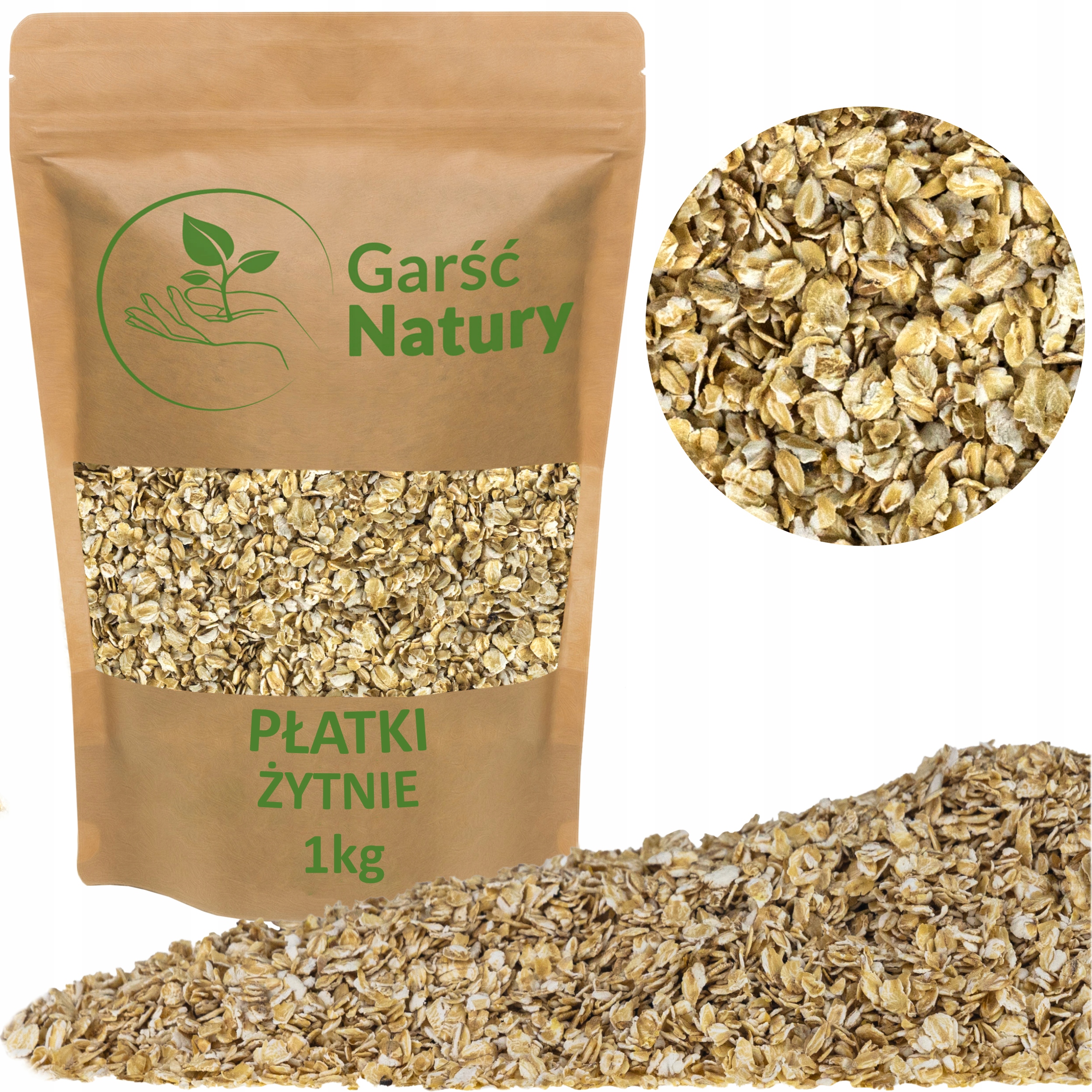 Levně 7 x Garść Natury Žitné vločky 1 kg