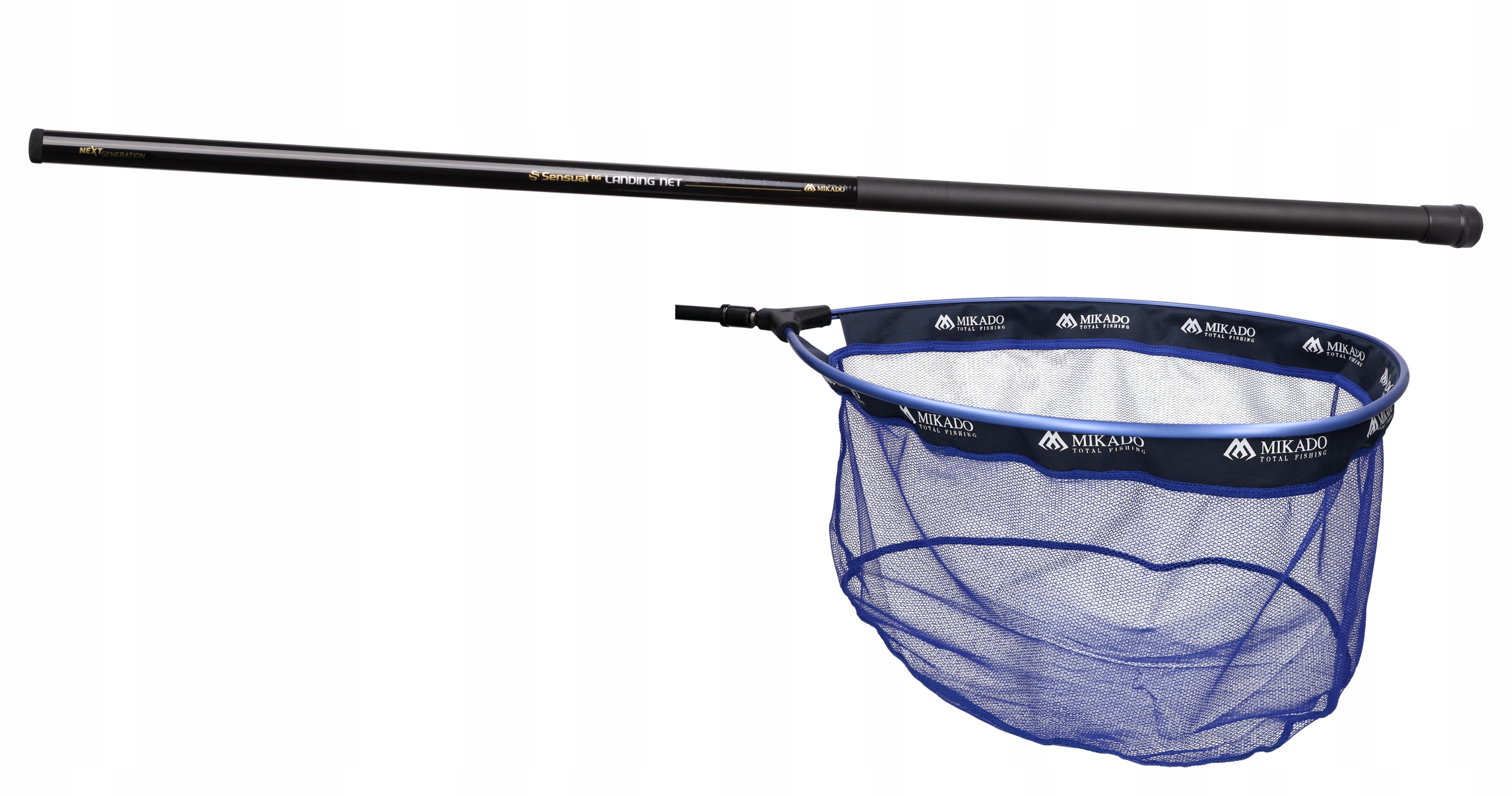 Mikado Długi Podbierak Sztyca 200cm Kosz drobna siatka 2x2mm