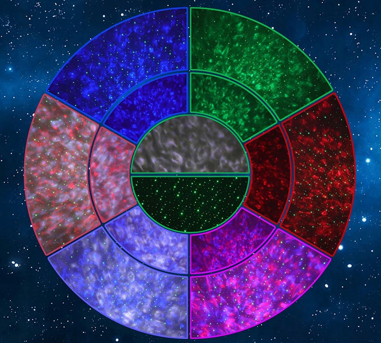 Projektor Rzutnik Gwiazd Nieba Lampka Nocna LED Głośnik Bluetoth Dla Dzieci Kolor dominujący czarny