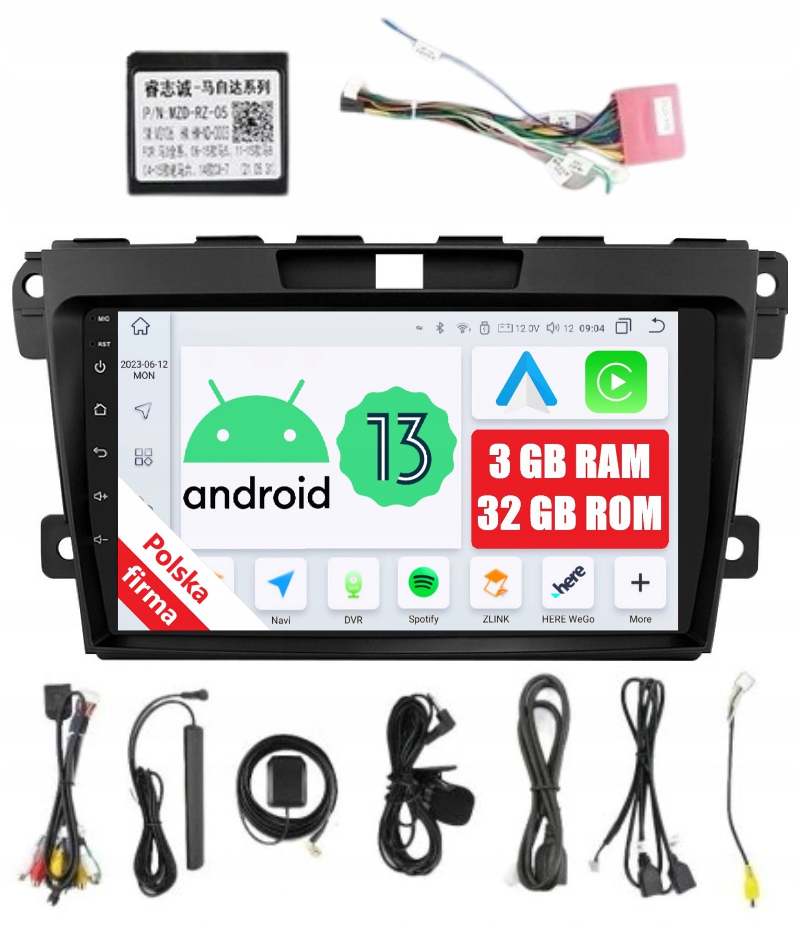 Rádio 2DIN Navigácia Android Mazda CX-7 CX7 3/32 Gb Dsp Carplay Lte