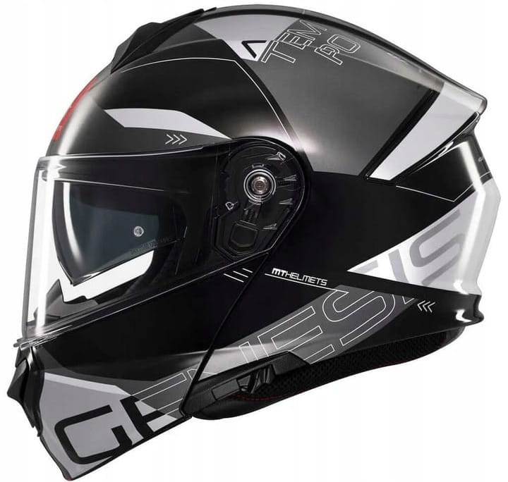 Mt Helmets Genesis Sv Atempo B2 Čierna Grey Motocyklová Prilba Čeľusťová
