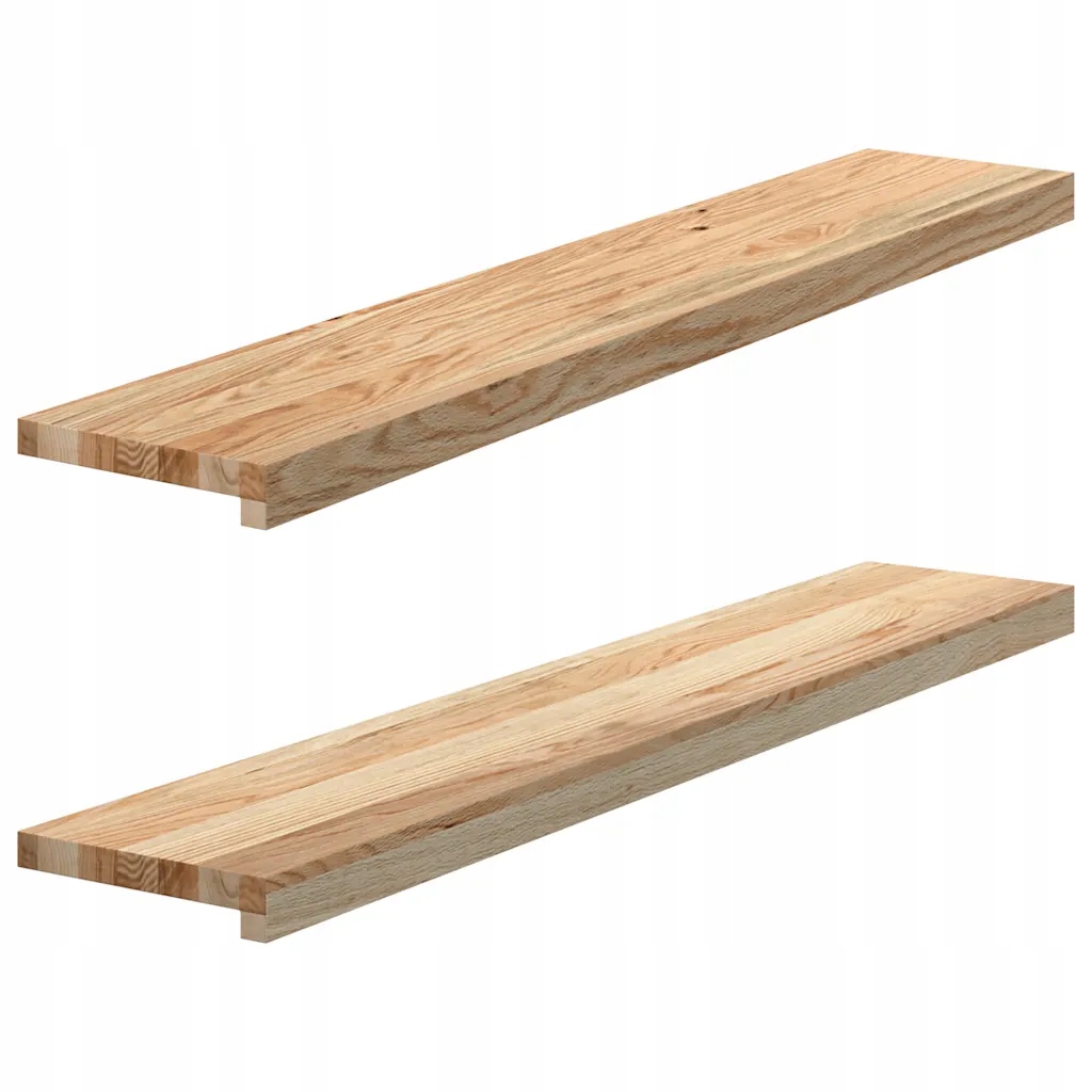 vidaXL Okenní parapety 2 ks neošetřené 110x20x2cm masivní dubové dřevo