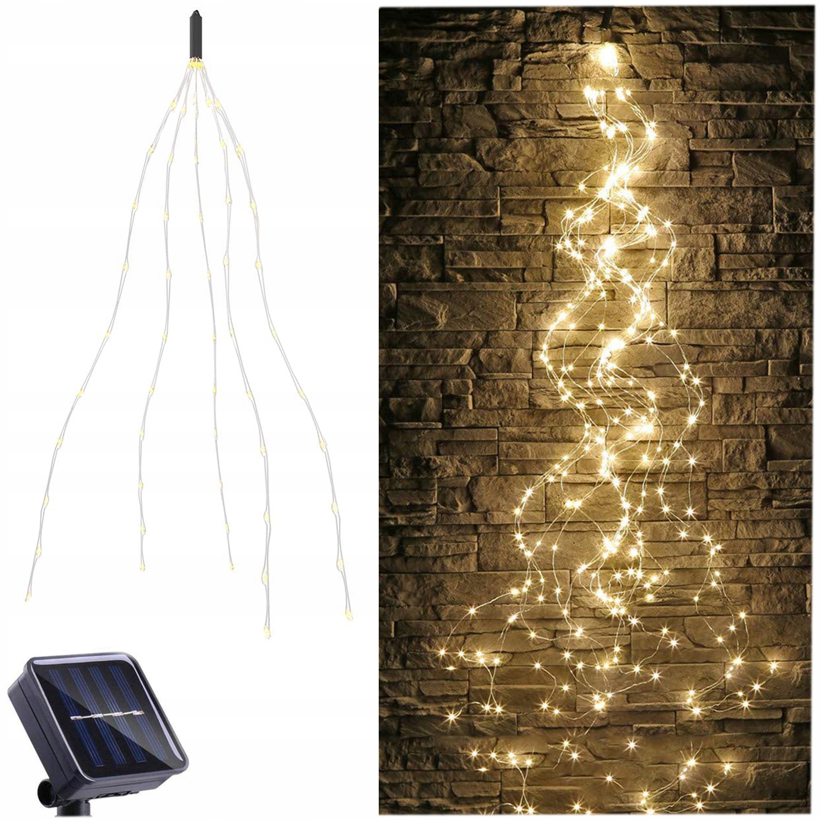 

100 Led Lampki Solarne Ogrodowe Żarówka Lampa Ledy