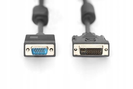 Kabel adapter DVI-I Dual Link Typ DVI-I(24+5)/VGA, M/M czarny 2m AK-320300- Długość kabla 2 m