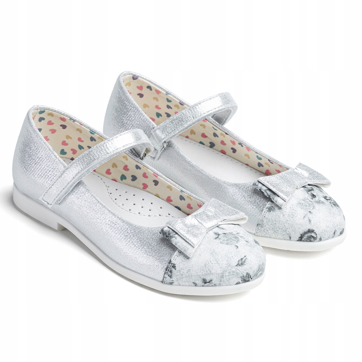 

Baleriny buty komunijne wkł.SKÓRA modne Wojtyłko