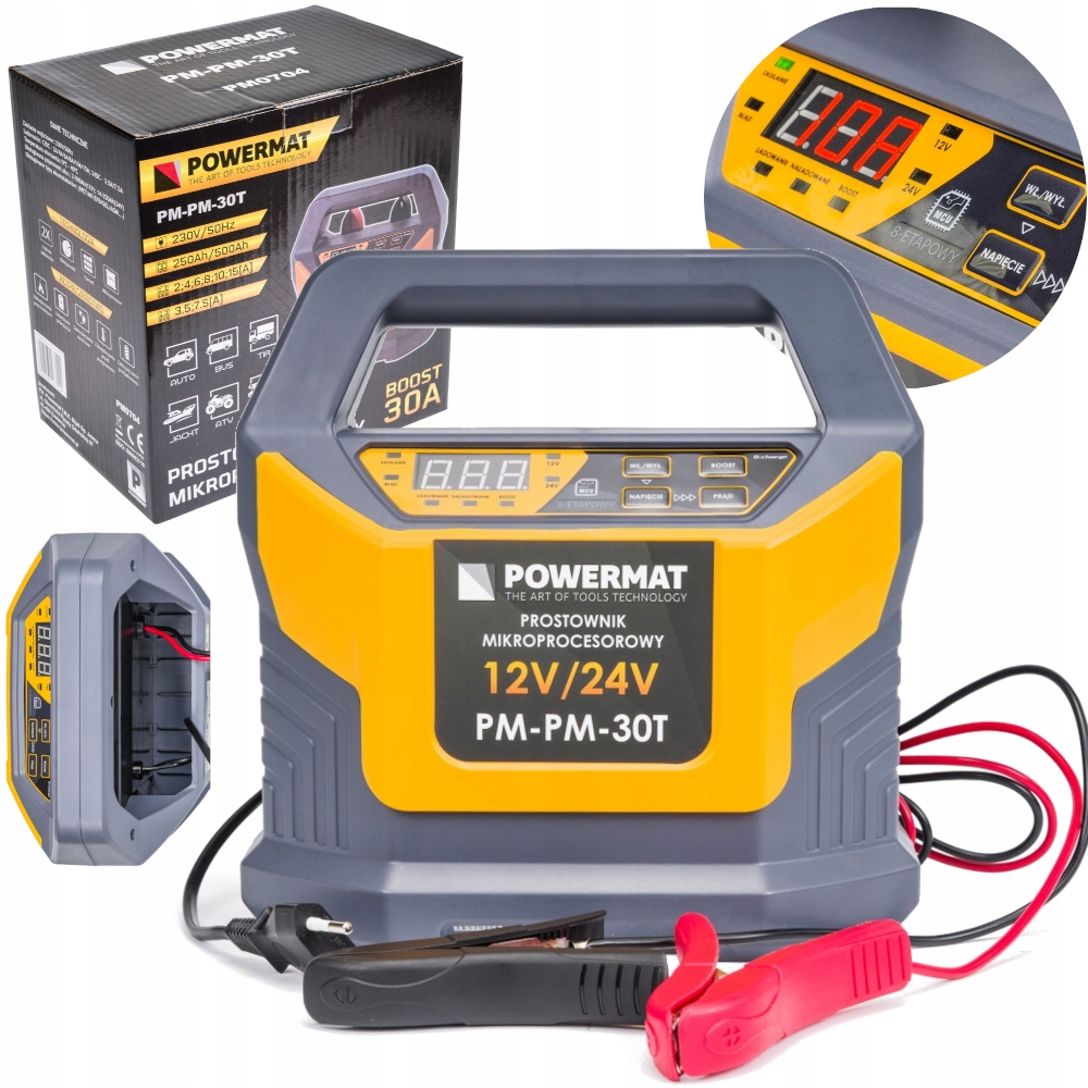 

Prostownik Do Akumulatora Ładowarka 30A 12V 24V