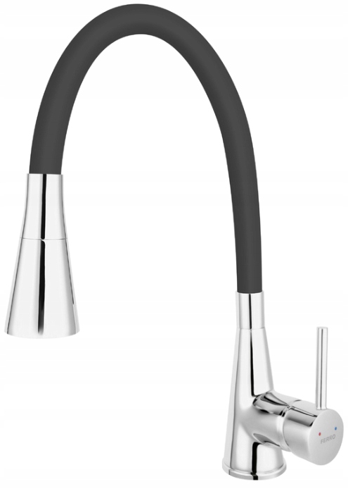 Ferro Bateria kuchenna Zumba II, stojąca czarna, elastyczna wylewka.