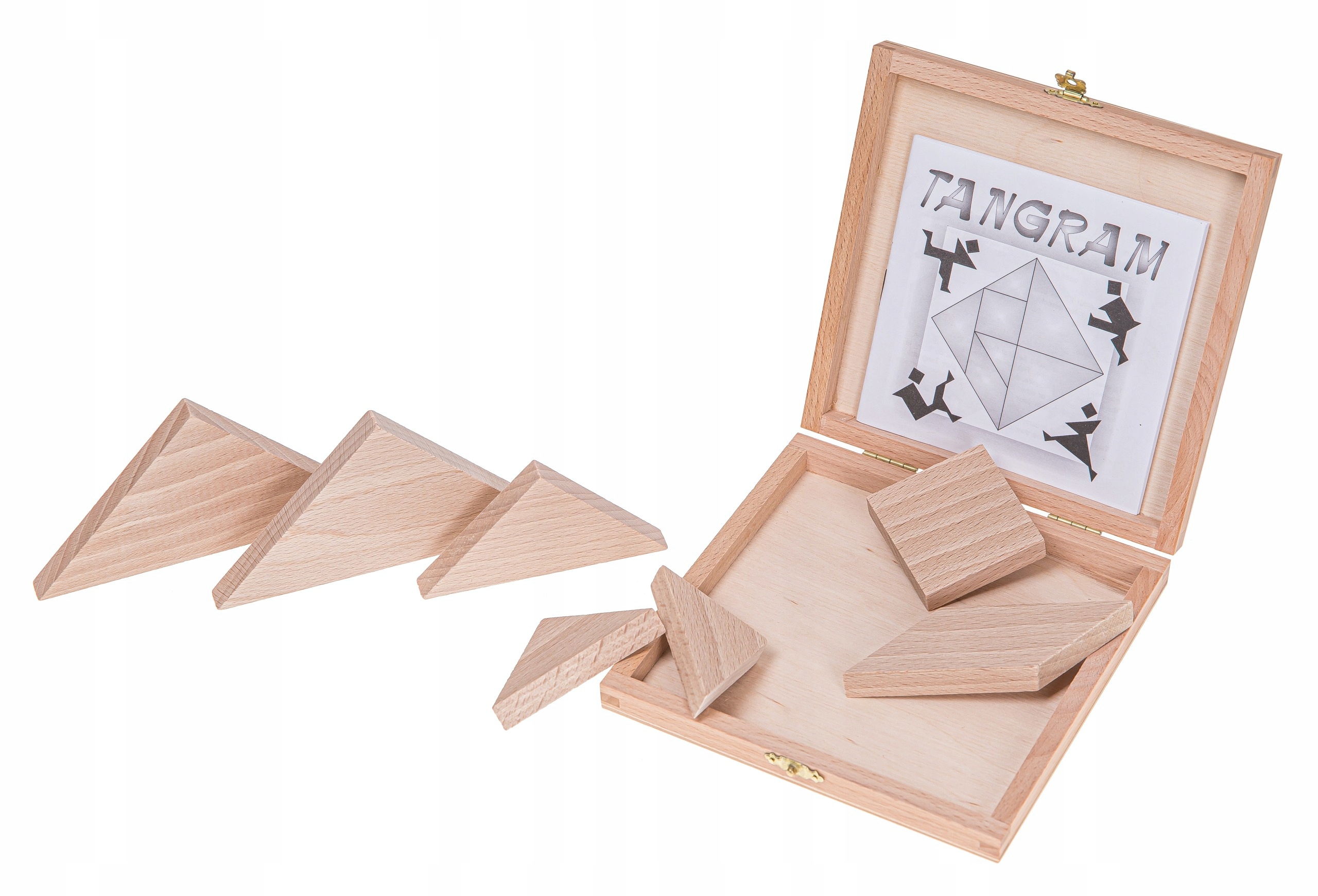 

Square Gra drewniana Układanka Tangram 12 cm