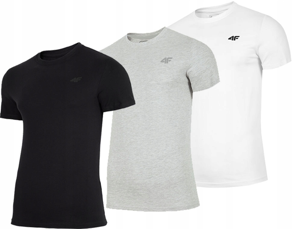 

Koszulka Męska 4F T-shirt Zestaw 3 Sztuki r.XXL