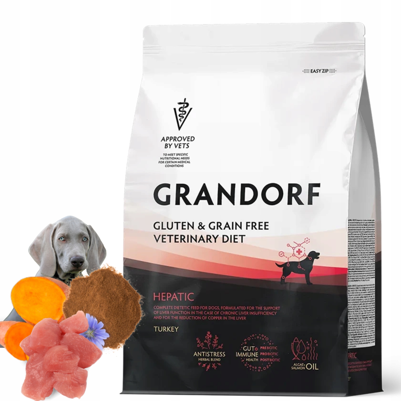 Grandorf Veterinary Diet Dog Hepatic Turkey Na Problemy z Wątrobą 3kg