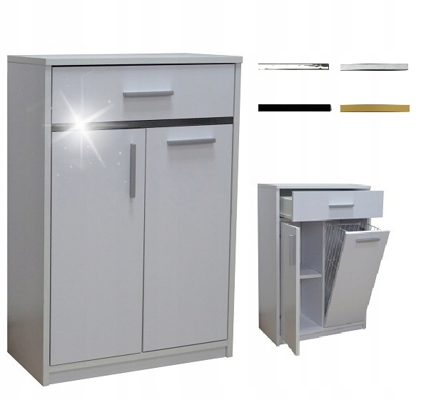 SZAFKA ŁAZIENKOWA STOJĄCA Z KOSZ. szer.60cm P 815K