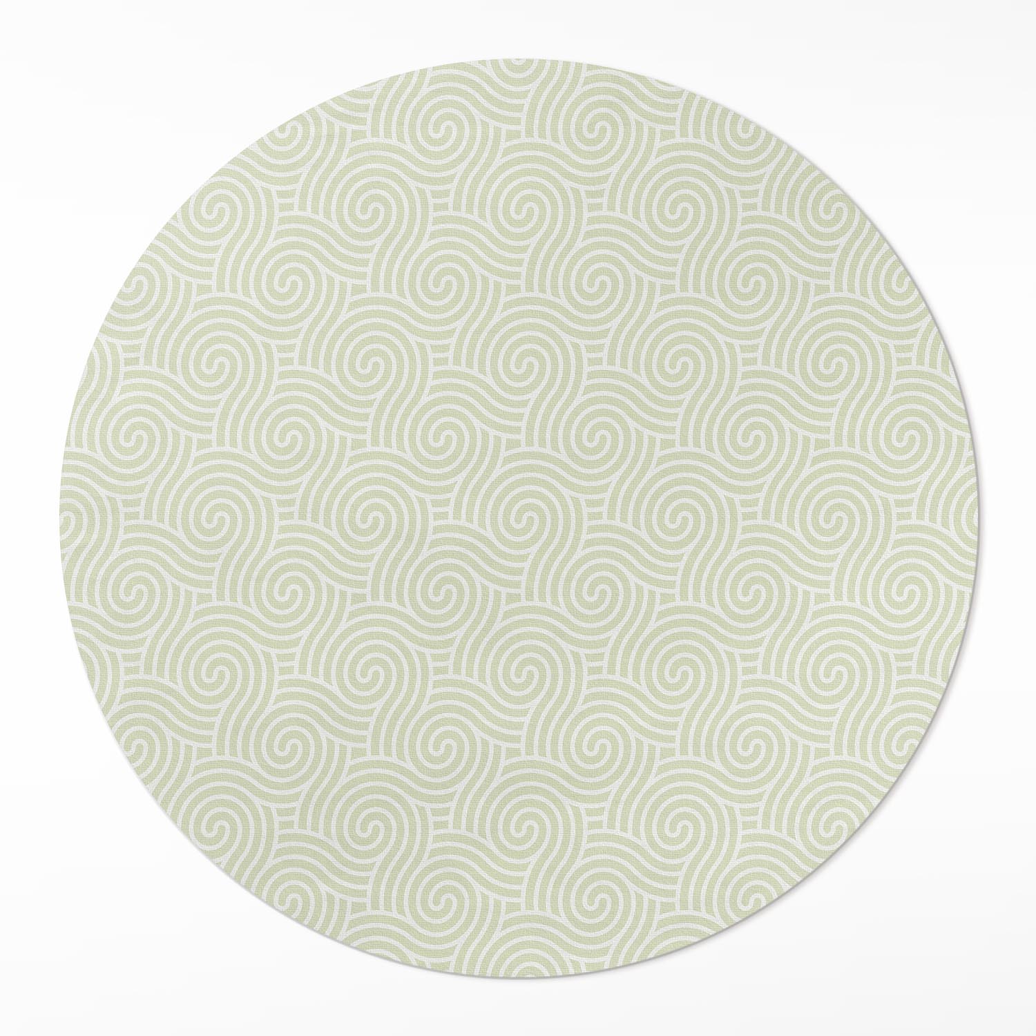 Vinylový Kulatý Koberec Abstraktní ornament spirály ve stylu art deco ⌀ 100 cm