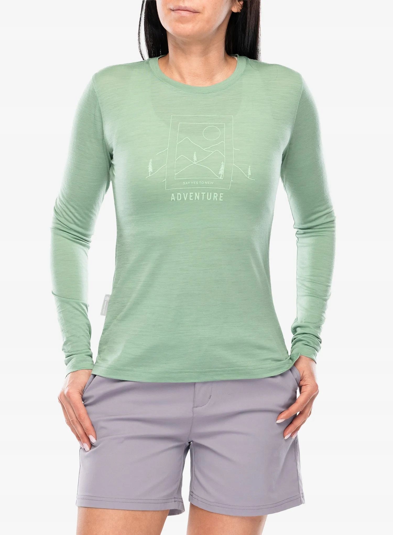 Dámský termo triko s dlouhým rukávem Sensor Merino Air Say Yes Tee Ls zelená M