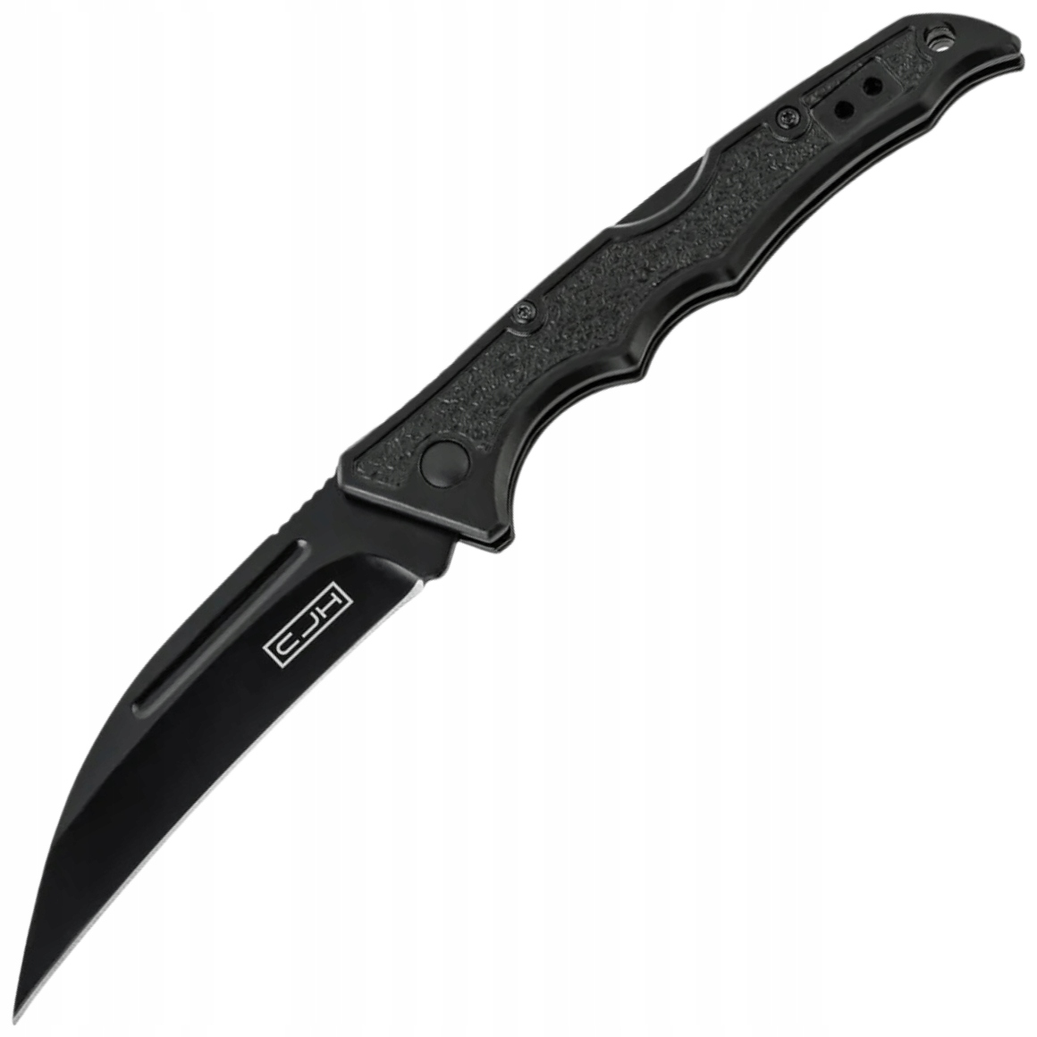 Herbertz 44001 Cjh nóż kieszonkowy 9,8 cm, czarny teflon, czarny, aluminium