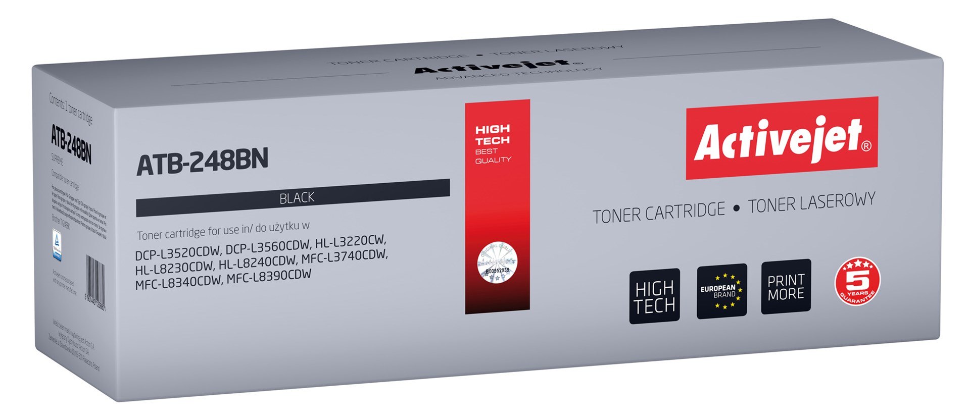 Activejet ATB-248BN Toner (zamiennik Brother TN248BK; Supreme; 1000 stron;