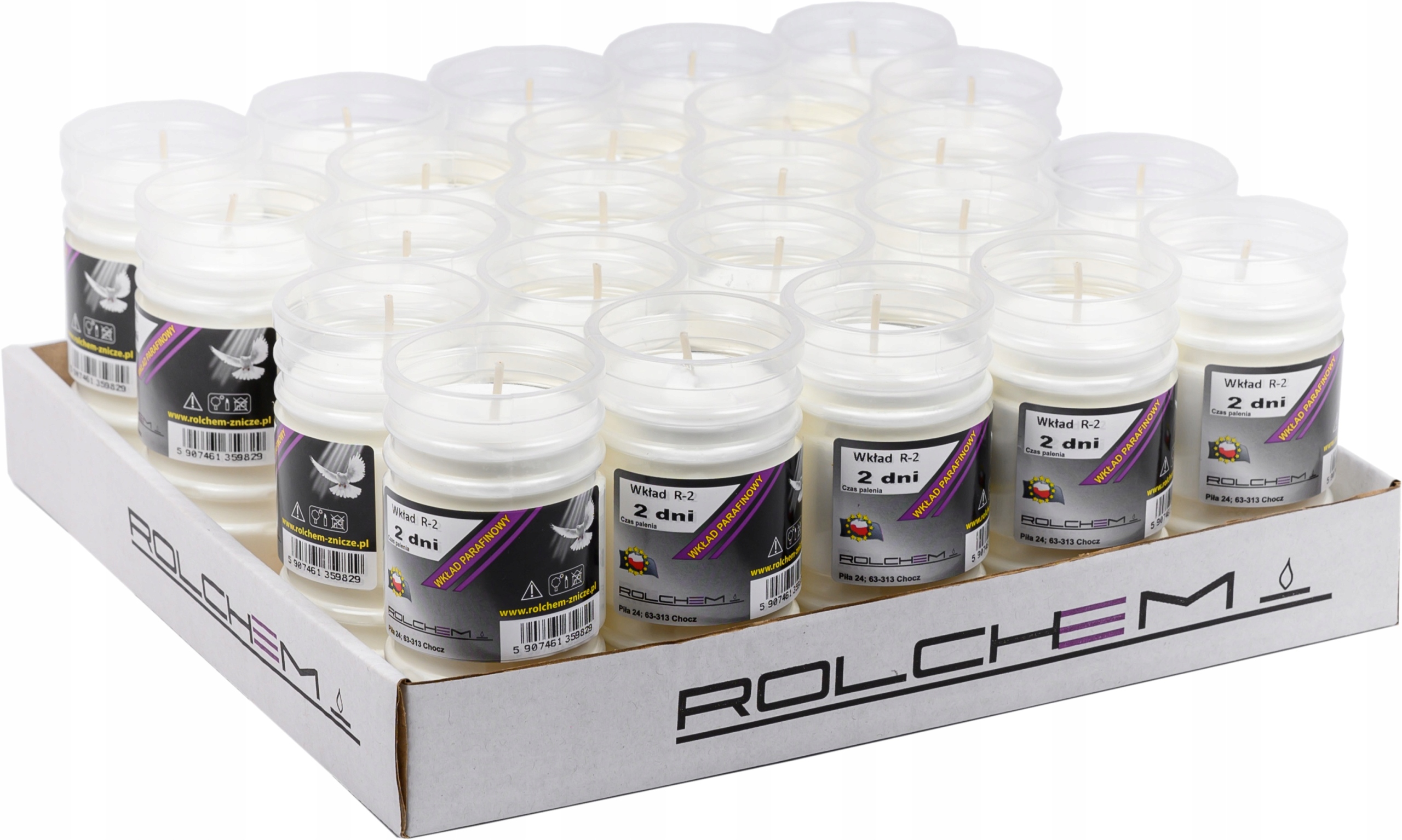 

Wkłady parafinowe Rolchem R2, 24 szt. 2 dni 48h