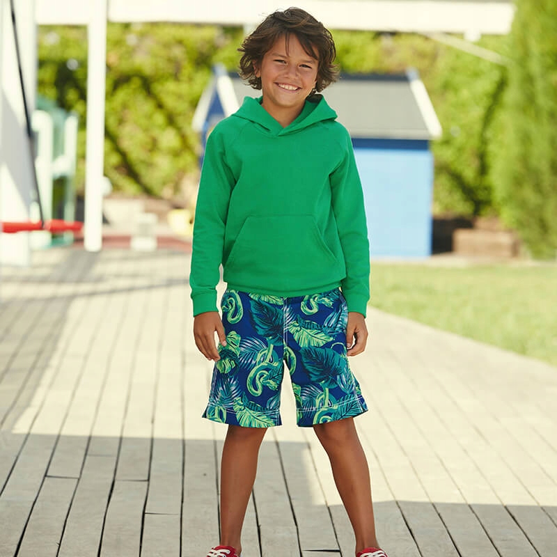 BLUZA Z KAPTUREM FRUIT OF THE LOOM Deep Navy 164 Materiał dominujący bawełna