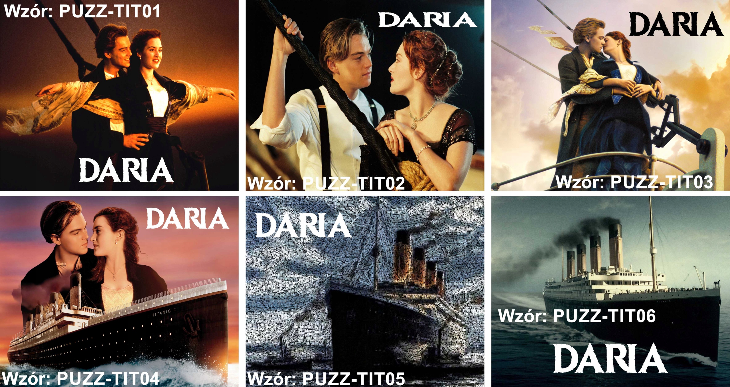 Puzzle + Név TITANIC MINTÁK A4 110 db-os Gyártó kódja Studioland