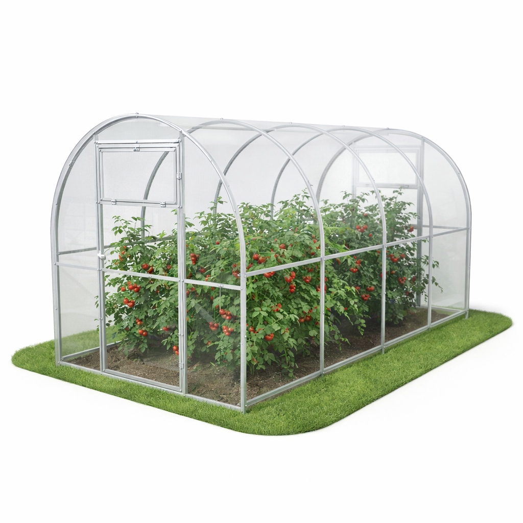 Skleník z polykarbonátu Zahradní tunel 2x4 m profil 20x20 polykarbonát 4 mm