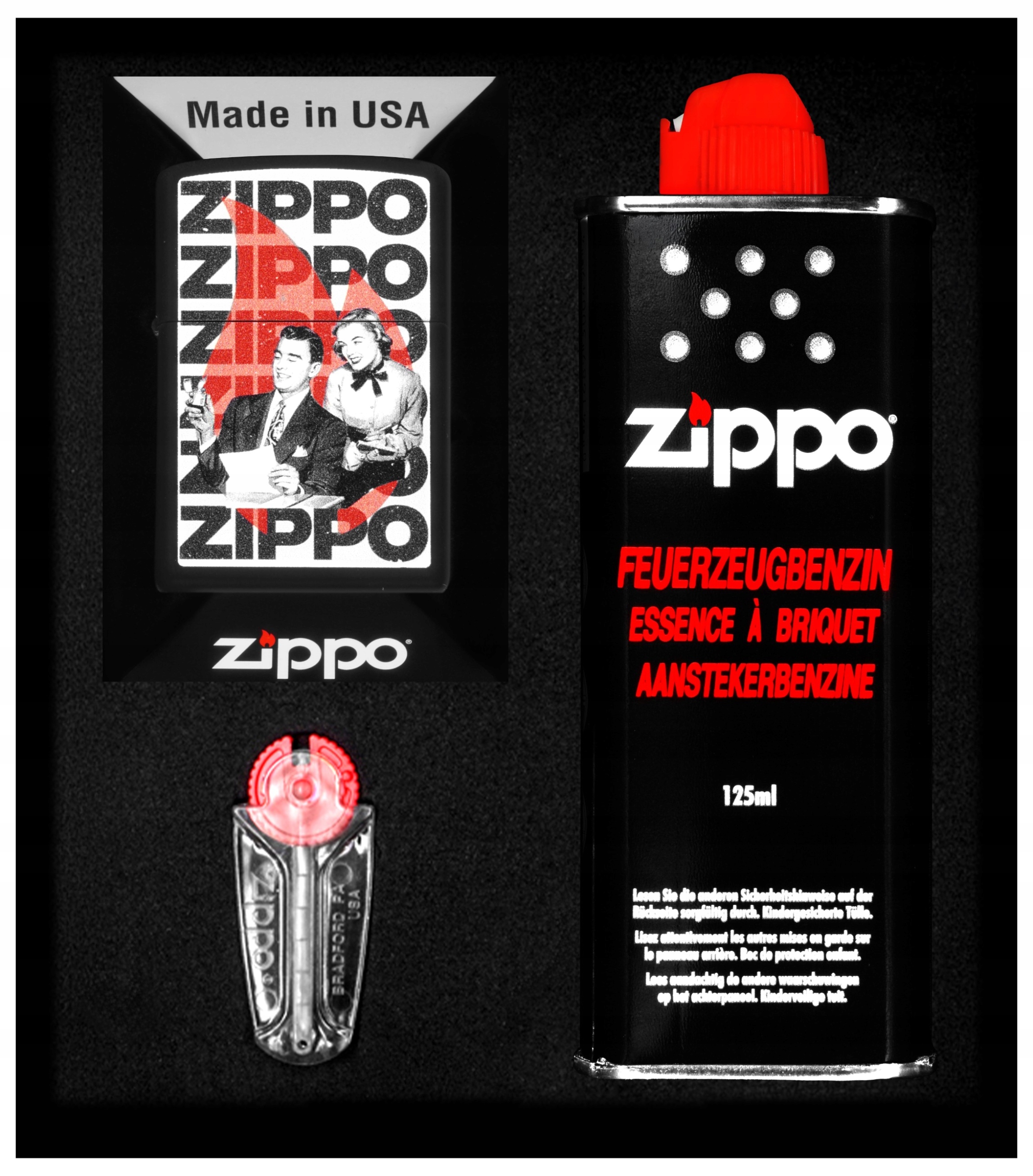 Sada Zippo Zapalovač Retro Office Dárkový No1