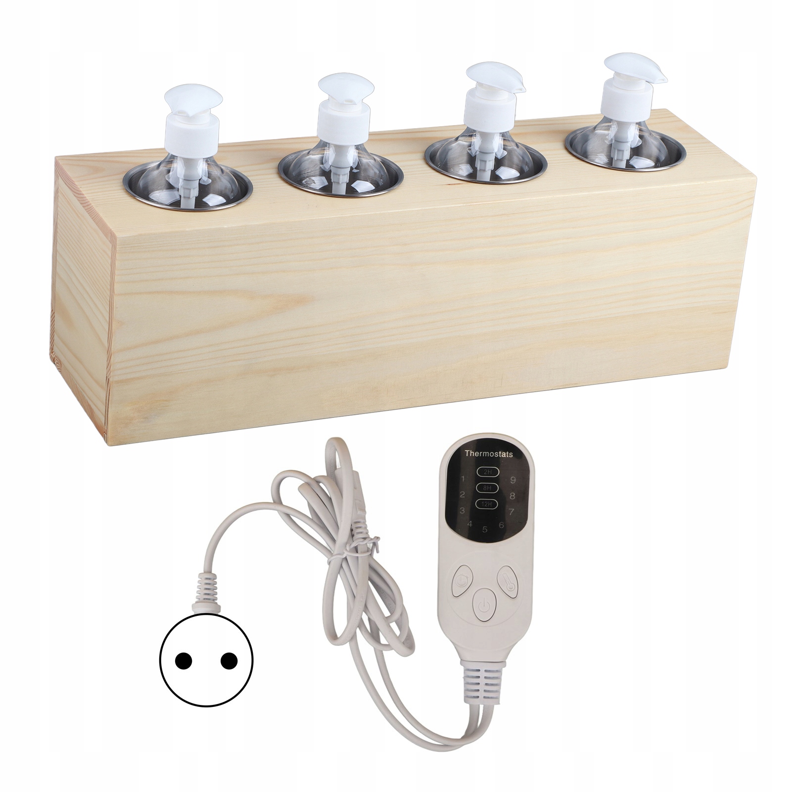 PODGRZEWACZ OLEJU DO MASAŻU Z 4 POJEDYNCZĄ BUTEL