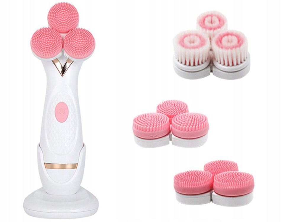 Szczotka do mycia twarzy masażer elektryczny 3w1 Zasilanie akumulatorowe