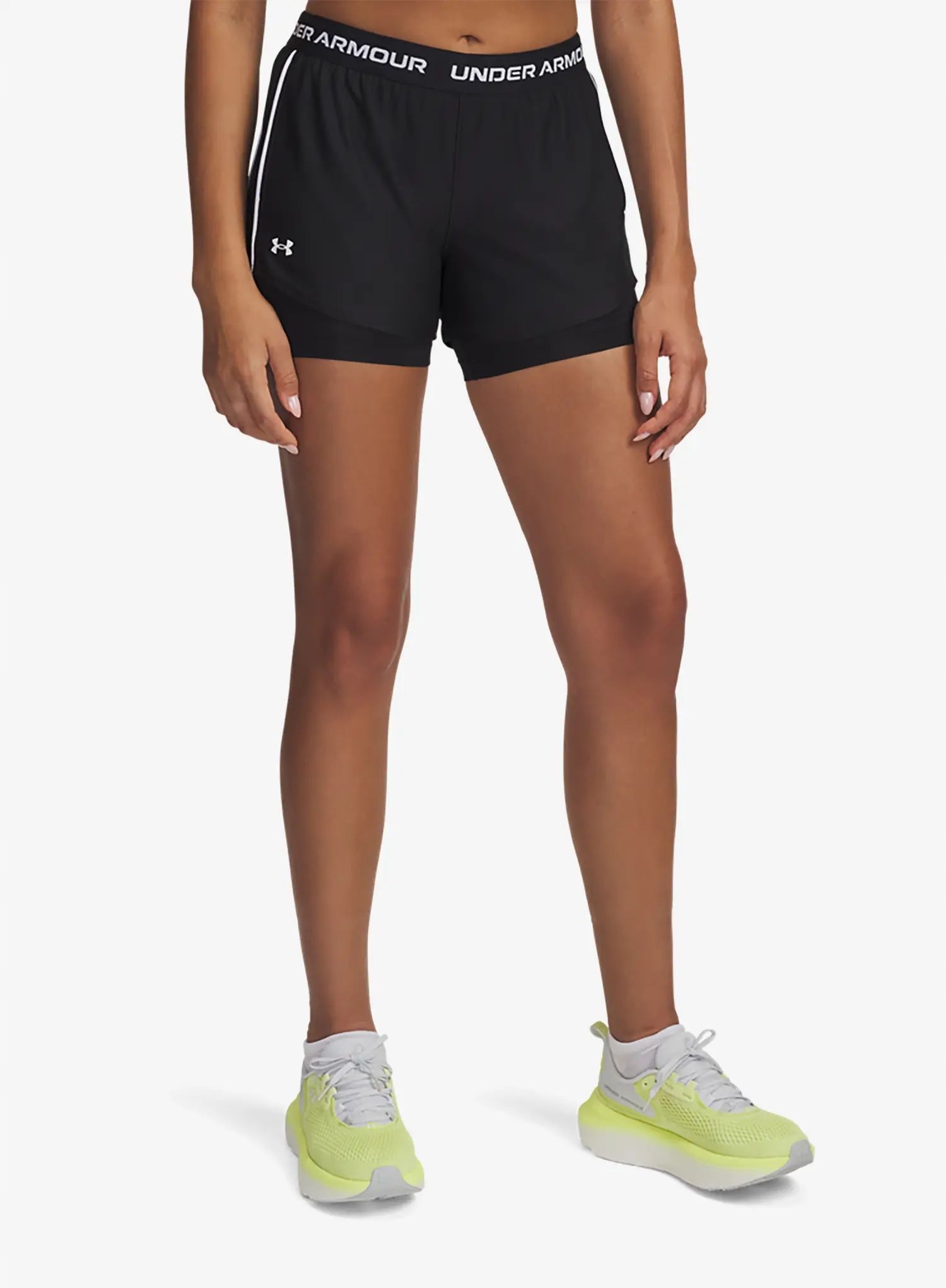 Kraťasy kraťasy Under Armour Tech Play Up 2v1 Shorts black/white M