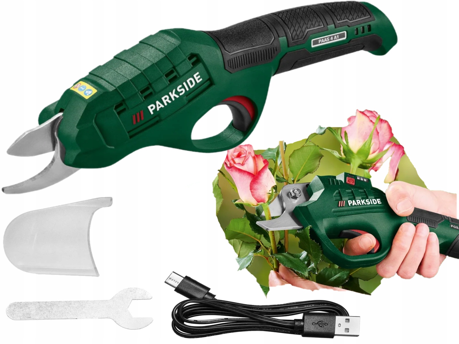 Parkside Akumulátorové Zahradní nůžky Zahradní nůžky Paas 4 A1 4V 4Ah Bypass 14 mm