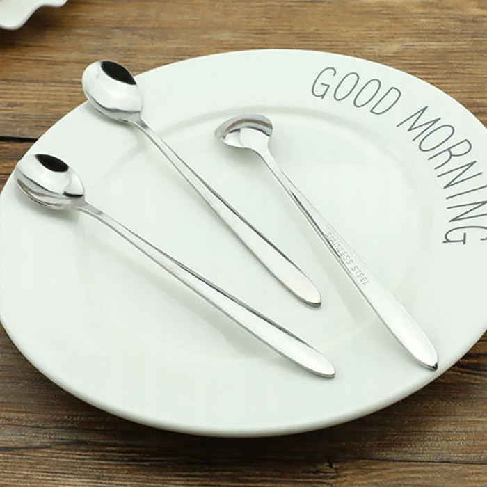 ŁYŻECZKA ŁYŻECZKI DO KAWY LATTE LODÓW DESERÓW DESEROWE DŁUGA KOMPLET 6szt Kod producenta KH-1340