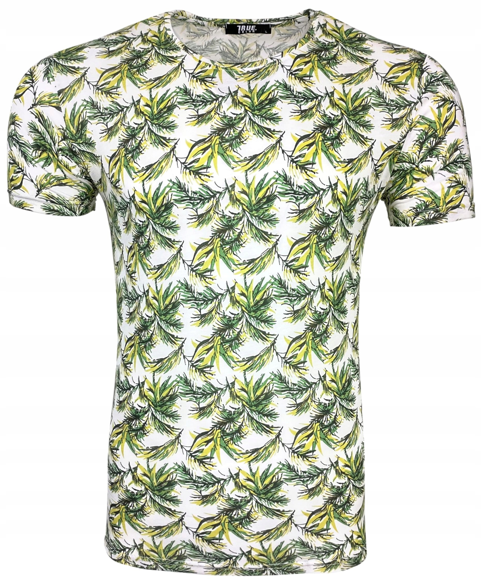

Koszulka Męska T-shirt Print Liście T1091 r. M
