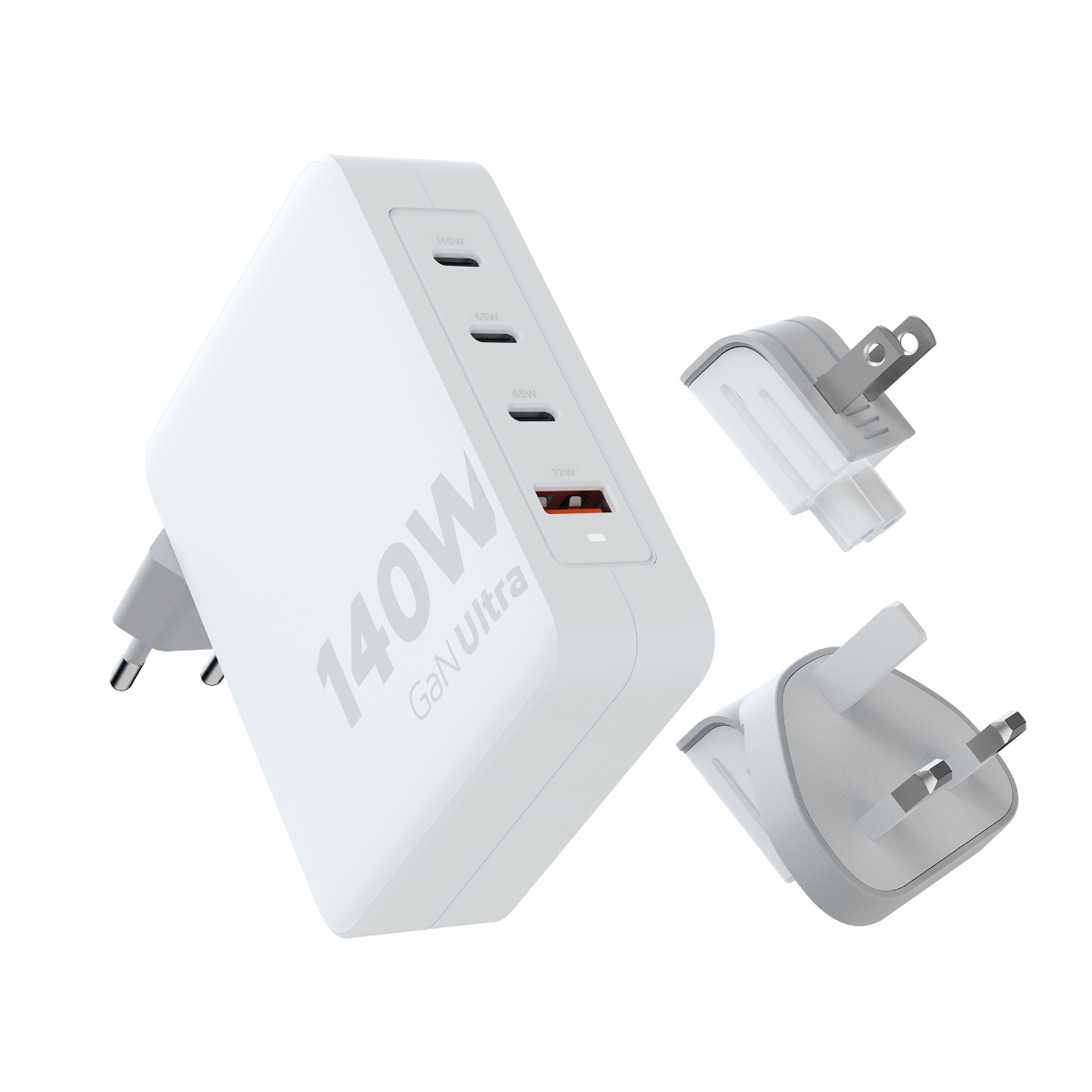 Xtorm Ładowarka podróżna GaN Ultra 140W 3-port kabel Usb-c Pd biała