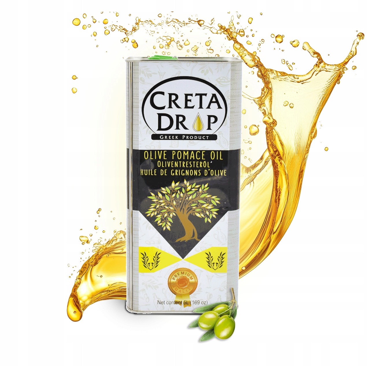 Levně Olivový olej Pomace 5L Creta Drop – Řecký olivový olej na smažení