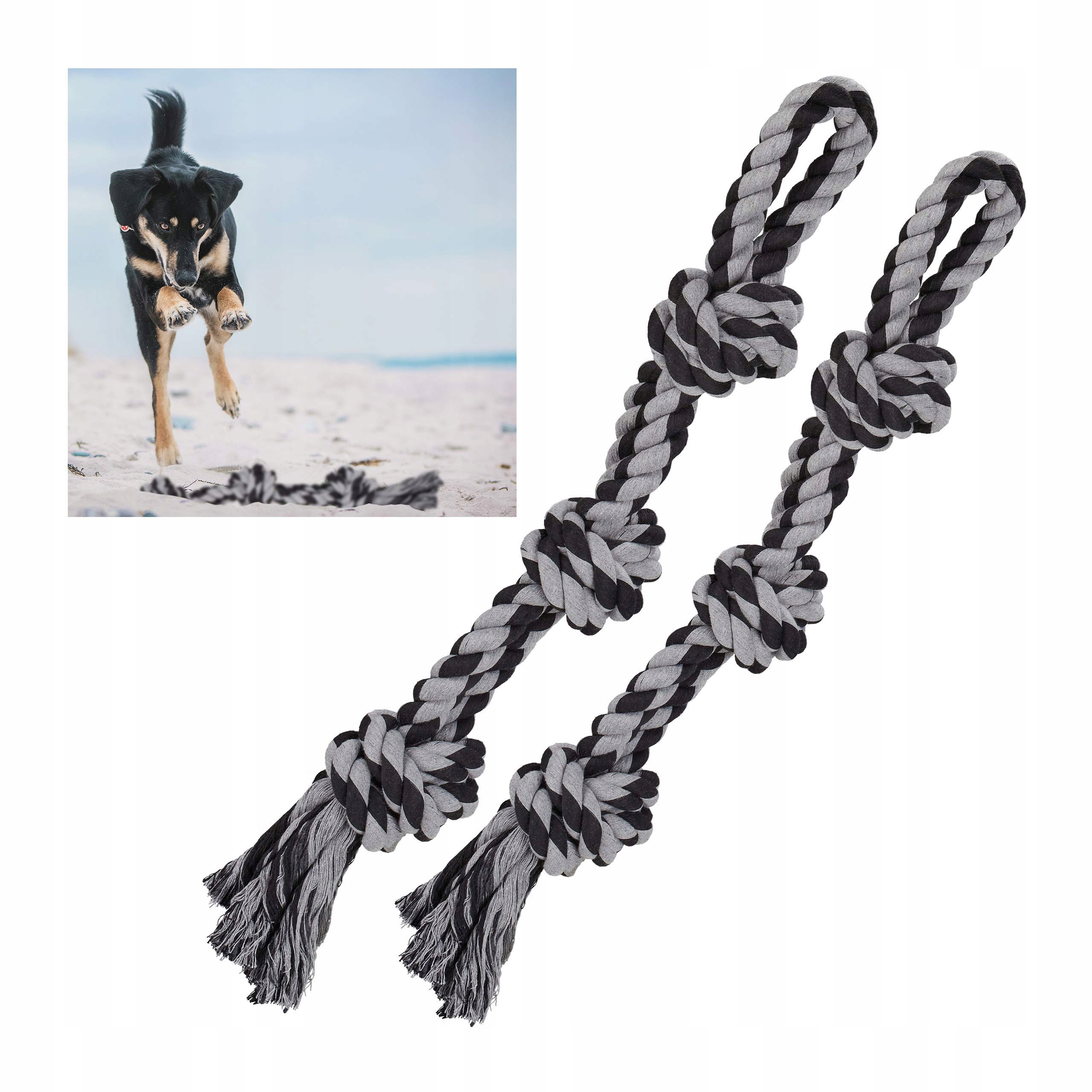 Levně Relaxdays Hračka Pro Psy Sada 2 kusů pro velké psy 70 cm