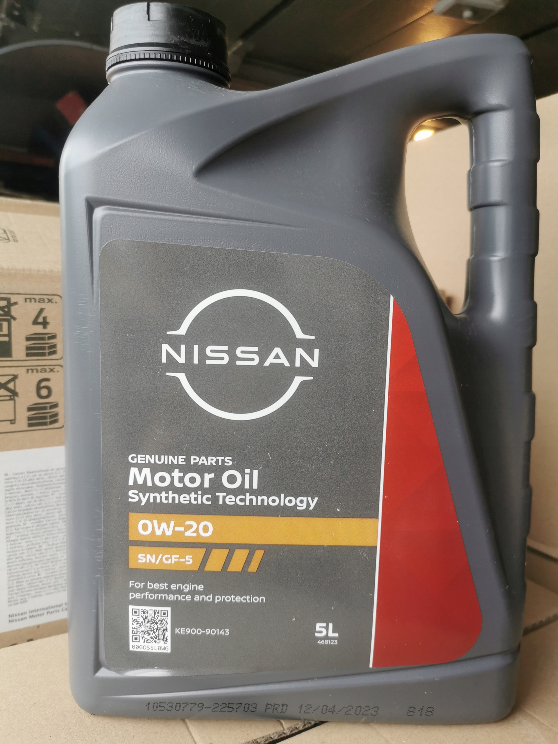 Olej silnikowy NISSAN Motor Oil Synthetic Technology 0W-20 SN/GF-5 5L OE
