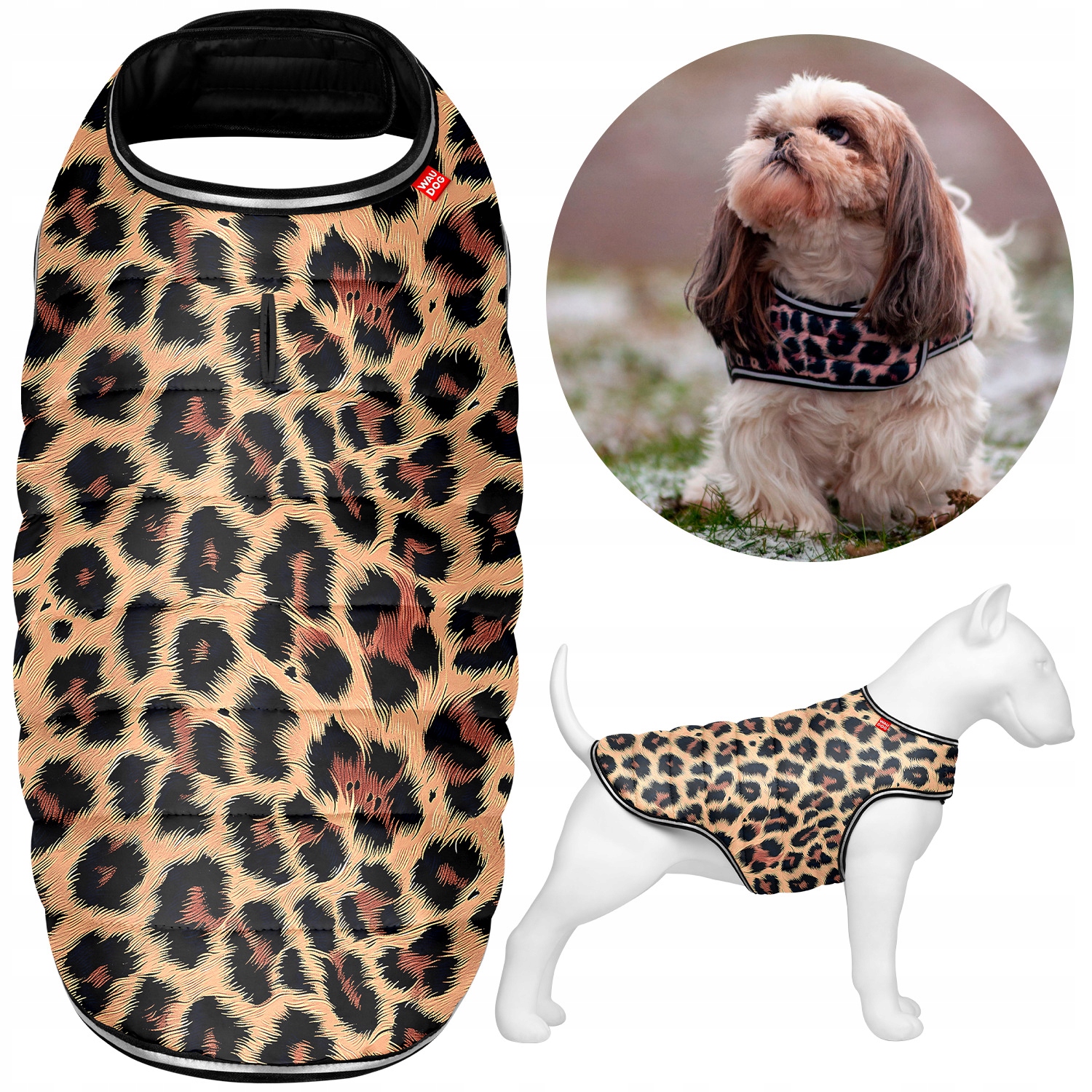 Levně Obleček Bunda pláštěnka pro psa, rychle sundavací, vzor Leopard, velikost Xs