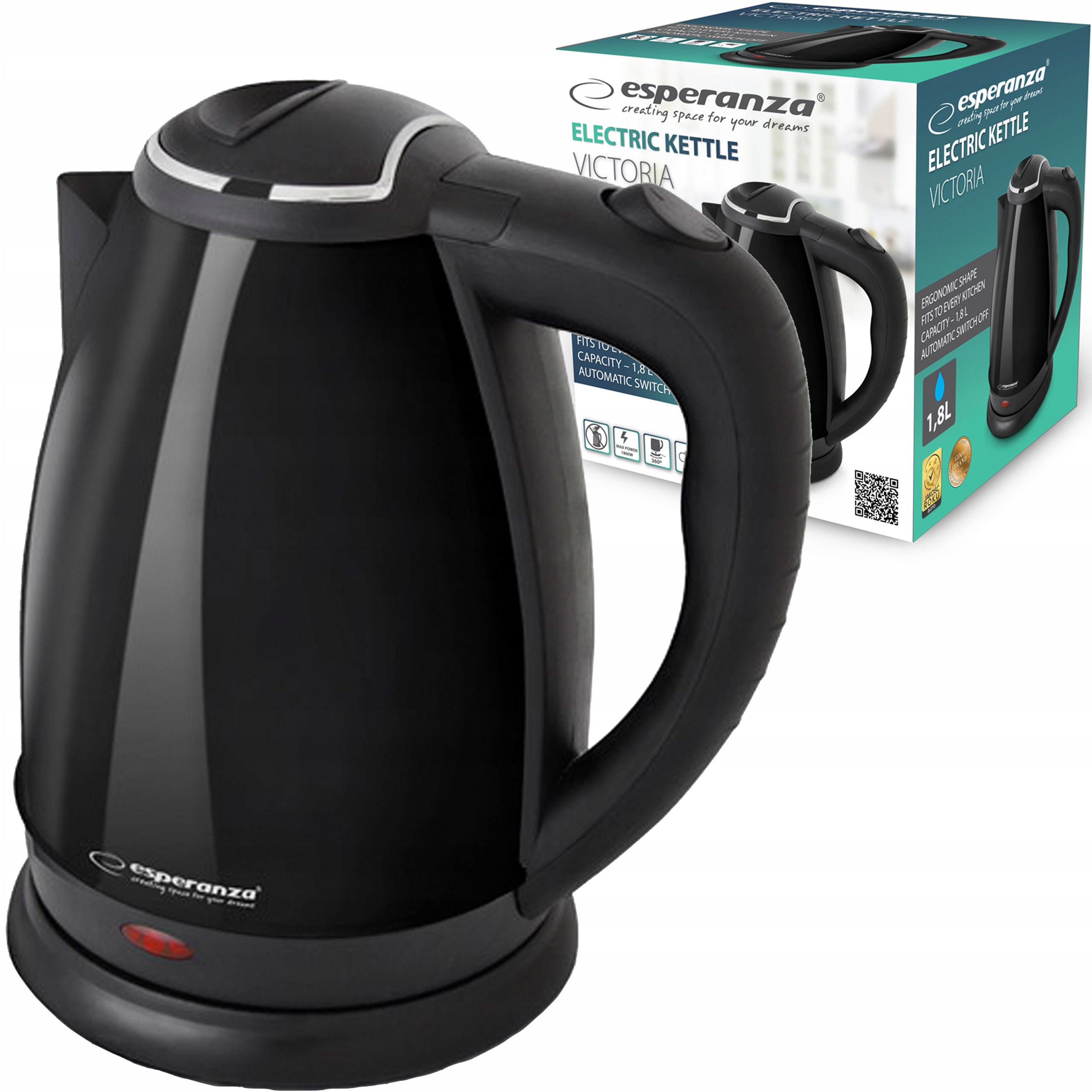 

Czajnik Elektryczny Bezprzewodowy 1.8L 1800W Inox