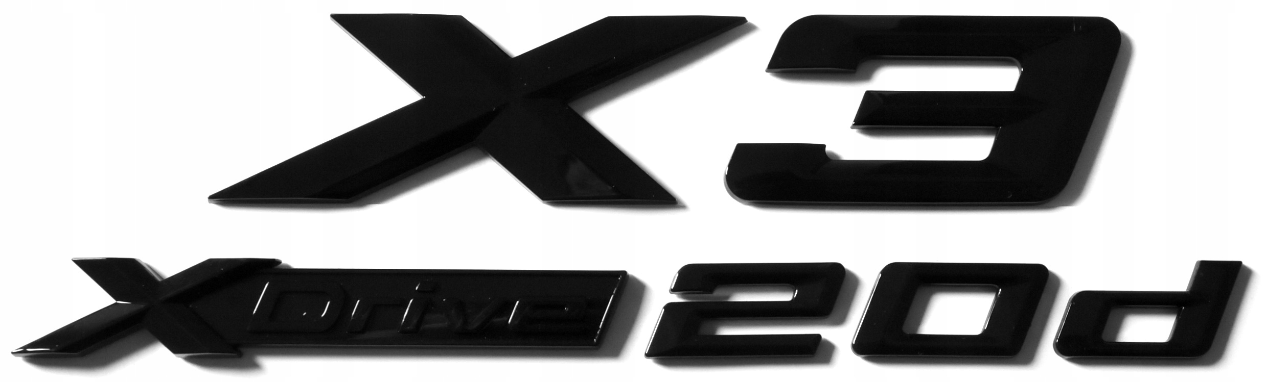 BMW X3 xDrive 20d emblemat logo znaczek czarny